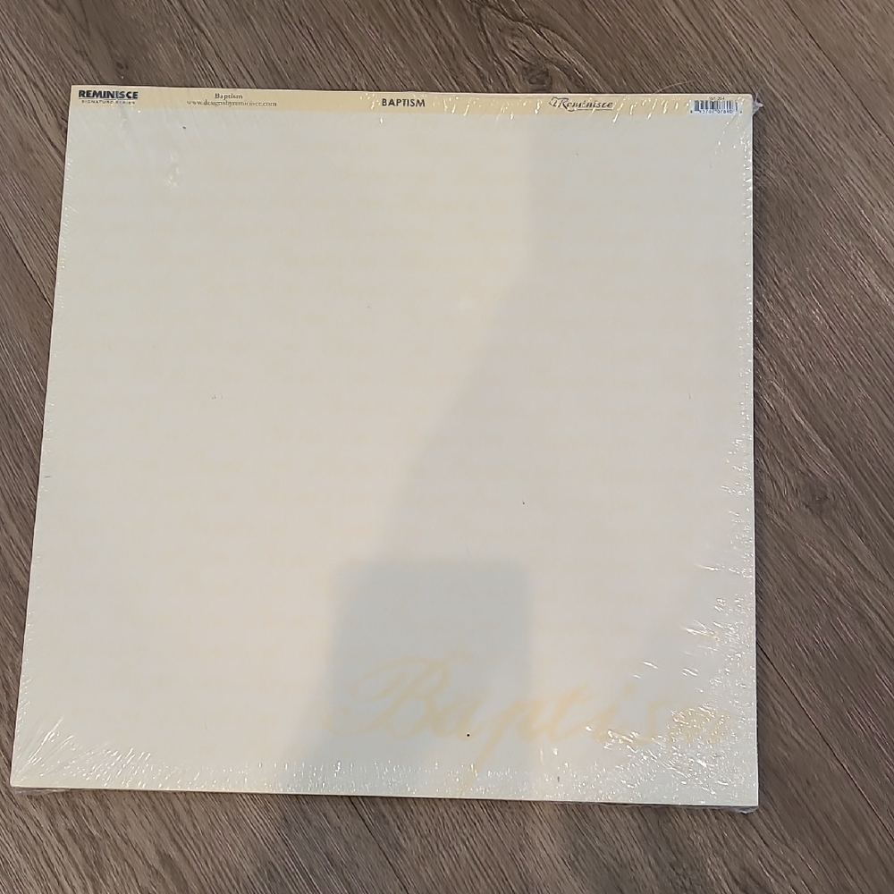 FREE WITH PURCHASE Scrapbook Cream Baptism Page